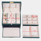 Three-Layer Leather Drawer Type Jewelry Storage Box Earrings Box With Lock, Three-Layer (Nude Pink), Three-Layer (Navy Blue), Three-Layer (Creamy White), Three-Layer (Dark Green)