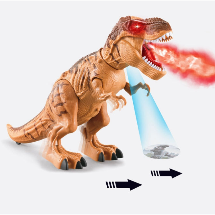 Electric Spray Egg Laying Dinosaur Toy Can Project Dinosaur Model, Brown, Blue