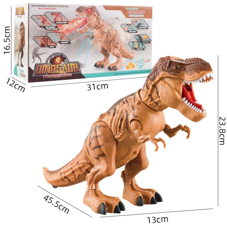 Electric Spray Egg Laying Dinosaur Toy Can Project Dinosaur Model, Brown, Blue