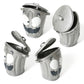 Silver electric trash can toy set, panda face with detached lids and parts