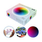 Rainbow 500-piece jigsaw puzzle box with loose pieces shown in circular insets