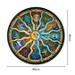 Round 500-piece zodiac jigsaw puzzle artwork with size markings, diameter 48cm