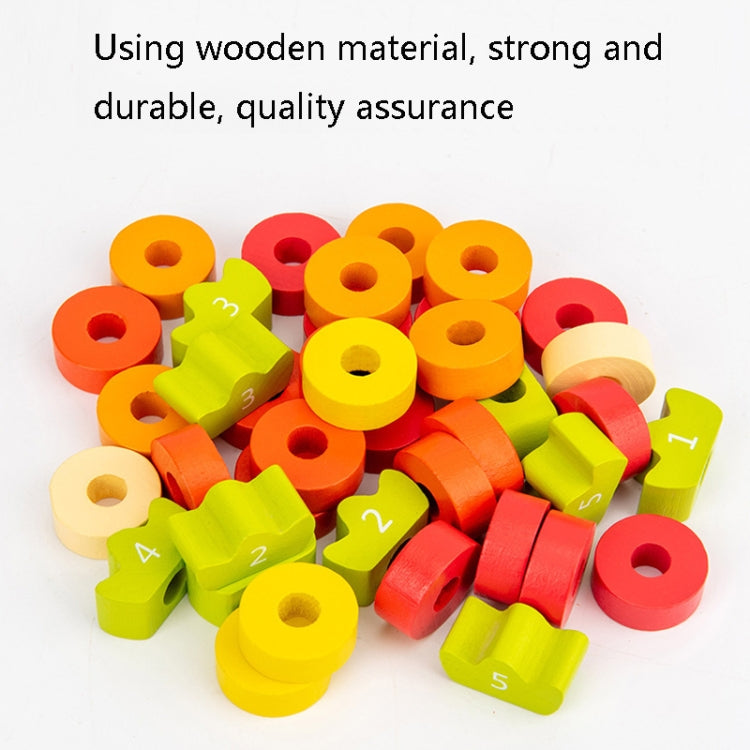 Colorful wooden number cylinders for balance math, marked 1 to 5