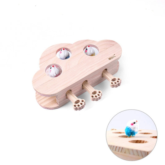 Hamster And Cat Toys Solid Wood Cat Supplies, Cloud Hairy Mouse, Five-hole Hairy Mouse, Eight-hole Hairy Mouse, Cloud Doll, Five-hole Doll, Eight-hole doll