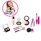 Children’s makeup toy set with lip gloss tubes, compact powders, brushes, and mascara
