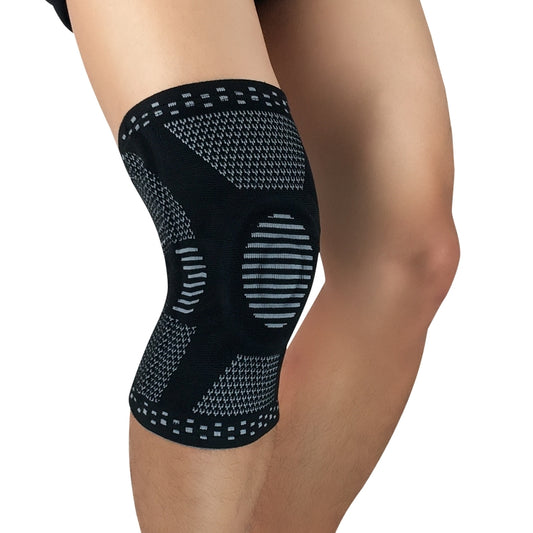 Sports Knee Pads Anti-Collision Support Compression Keep Warm Leg Sleeve Knitting Basketball Running Cycling Protective Gear, M, L, XL