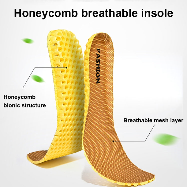 Honeycomb breathable insole insert with textured support and mesh-like layer