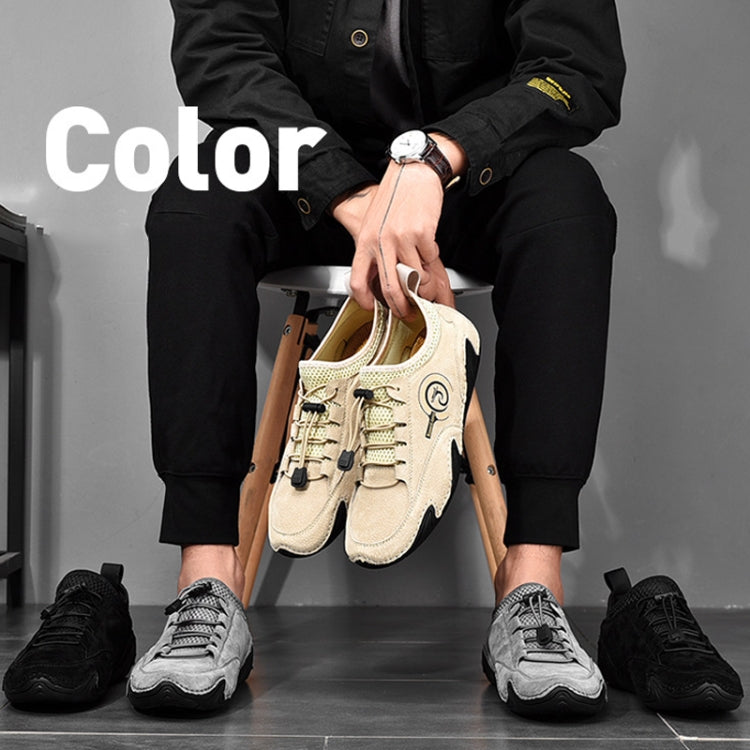 Beige lace-up casual sneakers, round toe, decorative lace details