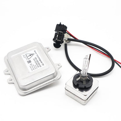 Xenon headlight ballast module with wiring and xenon bulb holder, white case