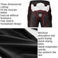 Black motorcycle riding pants with contoured crotch padding and perforated knee armor.
