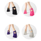 Set of colorful five-finger socks: black, pink, purple, and light gray with toe straps