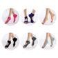 Assorted colors two-toe yoga socks with open-toe clog cutouts