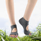 Two-toe yoga socks with anti-slip clogs, dark gray, for open-toe fit