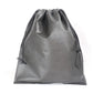 Gray drawstring storage pouch with side pull tabs for finger trainer set