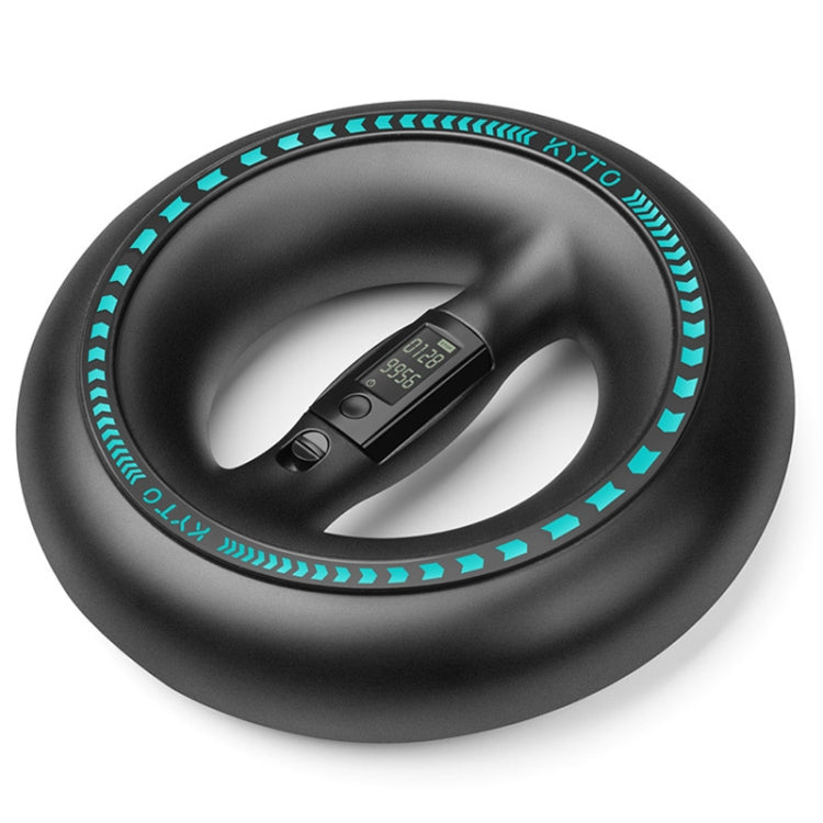 Electronic wrist power ring ball with blue LED rim and central LCD speed display