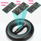 Electronic wrist power ball with turquoise LED ring and embedded control display