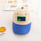 Kids baseball cap with beige crown, blue brim, and “AUTHENTIC” front patch