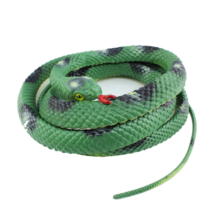 2 PCS Boa Constrictor Tricky Toy Mischief Scary Simulation Snake, Yellow, Green, Black, Brown
