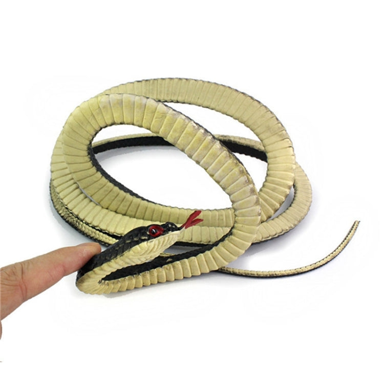 2 PCS Boa Constrictor Tricky Toy Mischief Scary Simulation Snake, Yellow, Green, Black, Brown