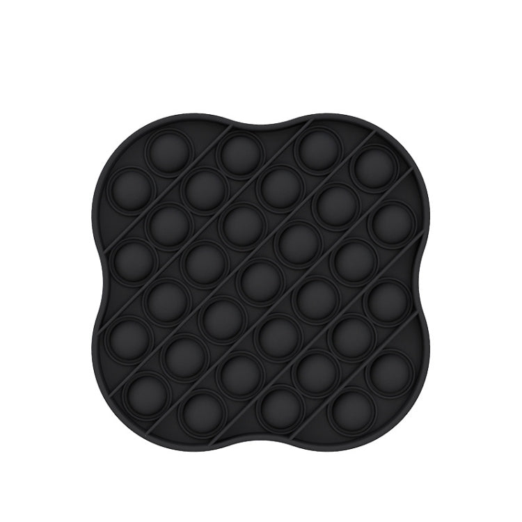 Black silicone pressing pop-it board with circular bubbles