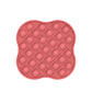 Red silicone pressing pop-it board with circular bubbles
