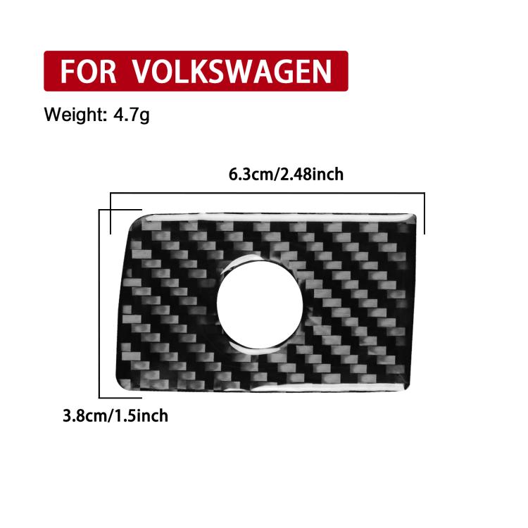 Black carbon-fiber glove box decorative sticker panel with round opening and silver ring