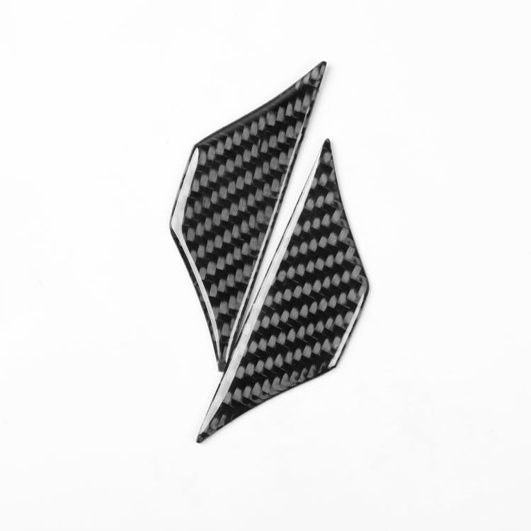 Carbon-fiber style side trim pieces with glossy edges