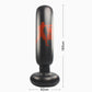 Inflatable punching bag column with base, size shown: 160 cm height and 62 cm width.