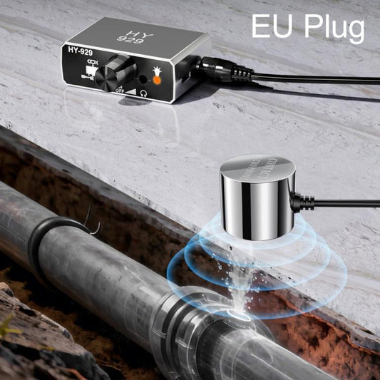 HY-929 Water Leak Detector with Dual Probes Acoustic Water Pipe Leak Locator Engine Noise Diagnosis, HY-929 EU Plug, HY-929 US Plug