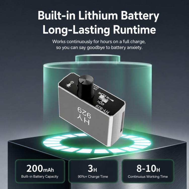 Leak locator device with built-in lithium battery indicator light on charging unit