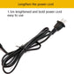 Black power cord with two-prong plug for handheld plastic welding gun