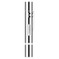 Silver laser flashlight stick close-up with side control switch
