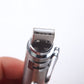 Silver laser flashlight charging port close-up