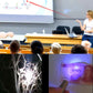 Silver laser flashlight stick projecting bright laser pattern light