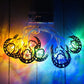 Eid LED string lights with crescent and lantern cutouts; colorful multi-color glow.