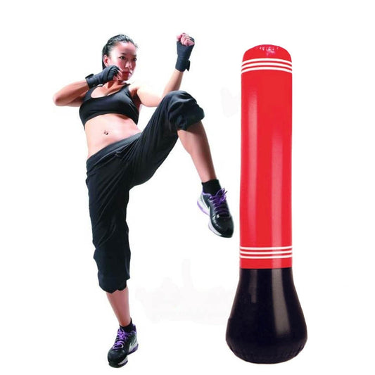 PVC Adult Children Inflatable Punching Bag Boxing Column Tumbler Punching Bag, Height: 1.5, 1.5m