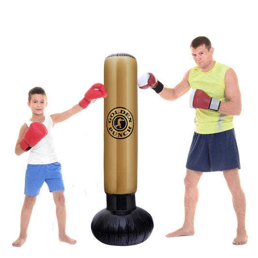 PVC Adult Children Thick Vertical Inflatable Punching Bag Tumbler Inflatable Boxing Column, Height: 1.6m, 1.6m Gold