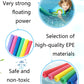 Pack of colorful foam swim sticks in bright mixed colors