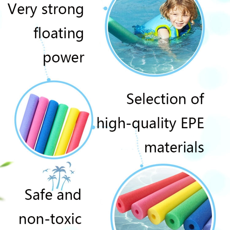 Pack of colorful foam swim sticks in bright mixed colors