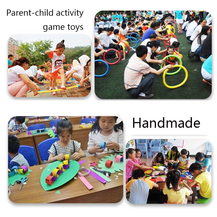 Colorful foam swim-stick toys used for children’s parent-child activities