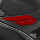 Carbon-fiber style side body sticker, red woven texture, two-piece set