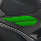 Carbon-fiber style side body sticker, green woven texture, two-piece set