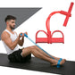 Red four-tube pedal puller with blue elastic rope handles for sit-up exercises