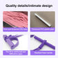 Pink elastic rope with foam handles and reinforced pedal puller base details