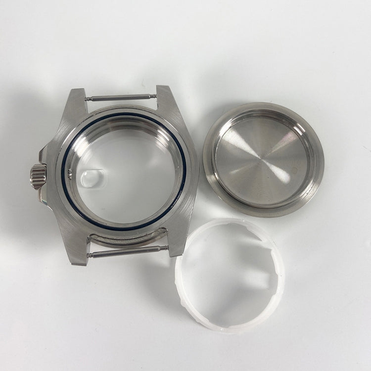 Stainless steel watch case parts with bezel rings and protective gasket