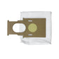 Non-woven dust bag for ecovacs T8 T8AIVI MAX, brown panel with side cutouts and green circle