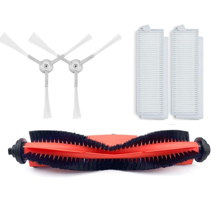 Replacement cleaning kit: side brushes, main roller brush, and two white filters