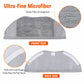 Gray ultra-fine microfiber mop pad with textured surface for fine dust pickup