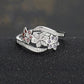 Tricolor Flower Fashion Color Tail Diamond Ring