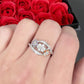 Tricolor Flower Fashion Color Tail Diamond Ring